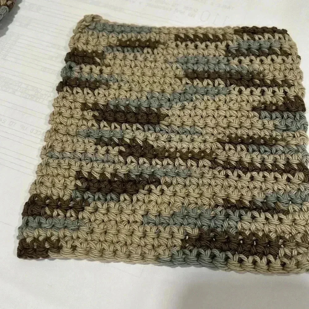100% Cotton Handmade Washcloths - Set of 3